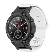 全城熱賣 - 適用於華米Amazfit T-Rex / T-Rex Pro / Ares 反扣硅膠錶帶（白色）