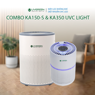[Trả Góp 0%] Combo Máy Lọc Không Khí Diệt Khuẩn UVGREEN KA150 và KA350 - Công Nghệ UVC LED Lõi Lọc H