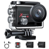 Sdeyubl1 Go Pro Sports Action Camera 4K 30FPS 20MP Digital Camcorder 170° Wide Angle IP66 EIS with External Microphone Remote Control Sports &amp; Action Camera