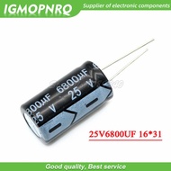 10PCS 25v6800uf 6800uf25v 16*31 25v 6800uf 16x31 Electro Electrolytic capacitor 25V6800UF