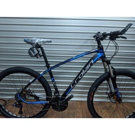 Crolan XC27.5 Mountain Bike (Matte Black/Blue)
