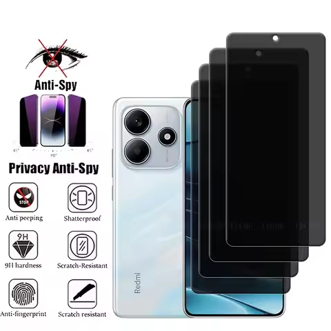 4Pcs For Xiaomi Redmi Note 14 5G Glass Redmi Note 14 5G Screen Protector HD 9H Privacy Anti-Spy Glas