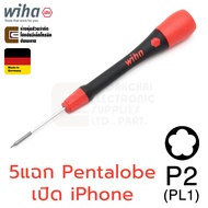 Wiha PicoFinish ไขควงหัว Pentalobe 5 แฉก ขนาด 0.8mm PL1 1PL P2 (เปิด iPhone) รุ่น 266P 1PLx40 (5แฉก