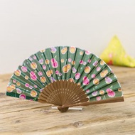 momodeの扇子　緑