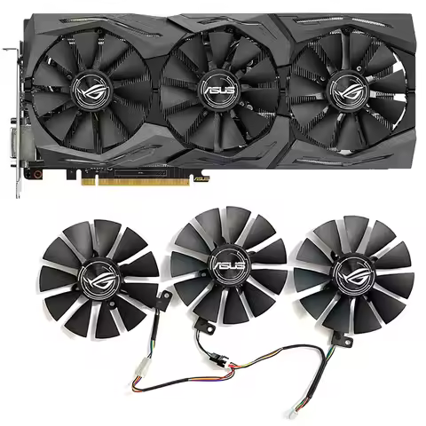 87mm 6pin T129215SU GTX1060 1070 1080 GPU Cooler For ASUS Strix GTX 1060 OC 1080 1070 1080Ti RX 480 