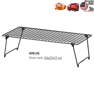 MINIKEA [58x27x17cm] Stackable Steel Shoe Rack . Foldable Shoe Rack . Rak Kasut Besi
