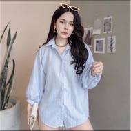 C2 Balloon Sleeve Shirt Bark Fabric No Need To Iron