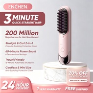 Enchen Sikat Pelurus Rambut H100 Cordless Hair Straightener Comb Wireless Negative Ionic Hair Straig