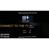 MILIWAN TV Aerial Indoor TV Aerial 150 Miles Digital HDTV Antenna with Signal Amplifier TV Antenna VHF UHF 4K 1080P for