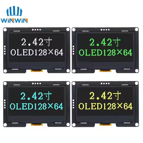 2.4" 2.42 inch 128x64 OLED LCD Display Module SSD1309 12864 4 Pin IIC I2C Serial Interface for Ardui