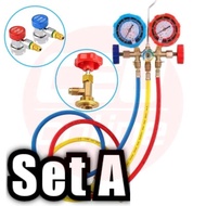 PROFESSIONAL R134a MANIFOLD GAUGE SET R134a GAS METER Car Aircond Kereta R134a R12 R22 R410a R32 R41
