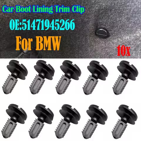 10X Trunk Lid Dash Cover Boot Lining Trim Battery Cover Clip 51471945266 For BMW E30 E91 E93 M3 E36 