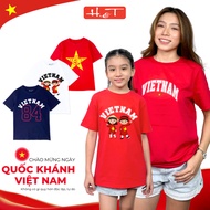 Vietnam Red Flag Yellow Star T-shirt H&T, 4-way cotton elastic material for boys and girls -ATNBT031