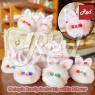 Plush rabbit keychain pendant Key Chains heart doll jewelry gift accessories Bag Rantai Kunci Comel Arnab Bulu 钥匙圈