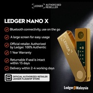 [Official Authorized Reseller – Malaysia]-LEDGER NANO X Gold Crypto Hardware Cold Wallet Cryptocurrr