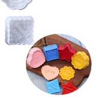 Press Print Cookie Fondant Plastic stamp wording Clear Letter 4 Shapes 4 Words Best wishes Thank you