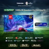 Toshiba TV 55Z670MP ทีวี 55 นิ้ว 144Hz 4K Ultra Game Mode VIDAA HDR10+ Quantum Dot Far Field Voice control smart tv