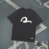 T-shirt Evisu/T-shirt Evisu T-shirt lelaki dan wanita T-shirt bercetak Baju lengan pendek Baju lelak
