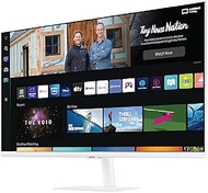Samsung M5 32" White Flat UHD Monitor with Smart TV Experience