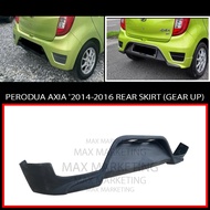 PU2596 CAR BODYKIT PERODUA AXIA '2014-2016 REAR SKIRT (GEAR UP) (PU)