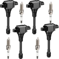 Ignition Coil Pack and Iridium Spark Plug Compatible with Nissan Altima Rogue Sentra Cube Versa NV20