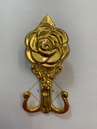 curtain hook/ huk/ cantolan/ pengait tali gorden/ tirai - model mawar - emas - gold