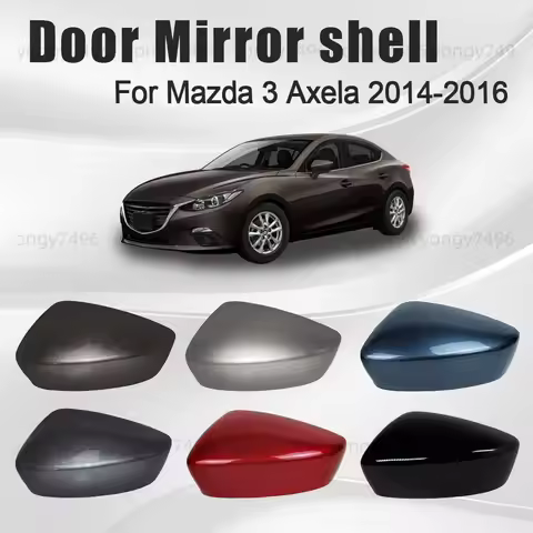 Protective Cover Door Mirror Shell For Mazda 3 Axela 2014 2015 2016 Car Rearview Accessories Glazed 