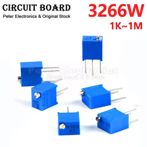 10pcs 3266W 3266 102 202 1M Multiturn Adjustable Trimpot Trimmer Resistor Potentiometer 1K 2K 5K 10K