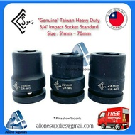 SYG 3/4" Sq.Dr 6 point Standard and Long Deep Impact Socket,Size from 37 mm ~ 56 mm.