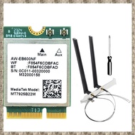 (RSDF) MT7925 WIFI 7 Card MT7925 WIFI 7 Card with Antennas M.2 Triple Band BT5.3 WiFi Card Adapter