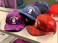 日本代購  BAPE 本週新作 🇯🇵 Color Camo COLLEGE MESH CAP 帽
