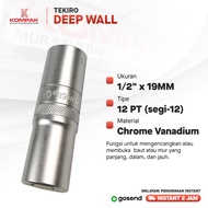 Tekiro Deep Socket 1/2" 12PT 19mm Deep Shock Wrench Long Sock/ Long Socket wrench deep Socket