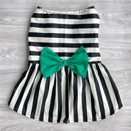 Strippy Green Cute Dog Clothes Cute Dog Cat Clothes Dog Dress