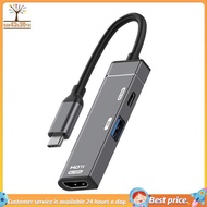 【dgk】Type-C HUB Docking Station 4K@ 120Hz -Compatible Converter USB-A PD100W Power Delivery for HDTV