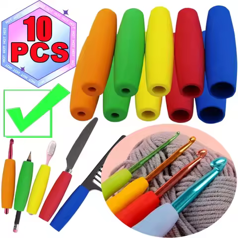 1/5/10PCS Crochet Hook Grips Set Ergonomic Crochet Hook Handle Ergonomic Crochet Hook Handle Attachm