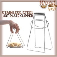 Kitchen Folding Hot Dish Plate Clipper Stainless Steel Plate Clip Gripper Carrier Holder Heat Protec