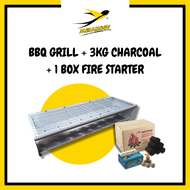 Metallogy BBQ Grill Iron L71.10 X W26.70 X H15.20 Cm Outdoor Or Indoor Barbeque Charcoal Picnic Camp