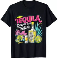 Retro Tequila Drinking Tequila Cheaper Than A Therapy Funny T-Shirt