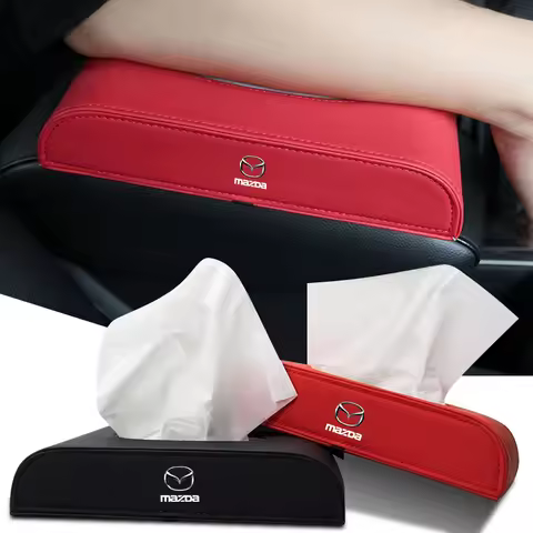 1pcs Car Tissue Box Holder Armrest Box Storage Case Auto Accessories for Mazda 3 CX9 CX30 RX7 CX3 CX