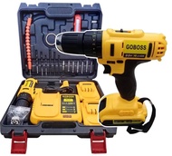 สว่านแบต 99V GOBOSS สว่านไร้สายมีระบบกระแทก แรงกว่าทุกยี่ห้อ BK