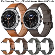 Leather Watch Strap For Galaxy Watch 8 Strap 40mm 44mm Adjustable Galaxy Watch 8 Classic Strap Metal