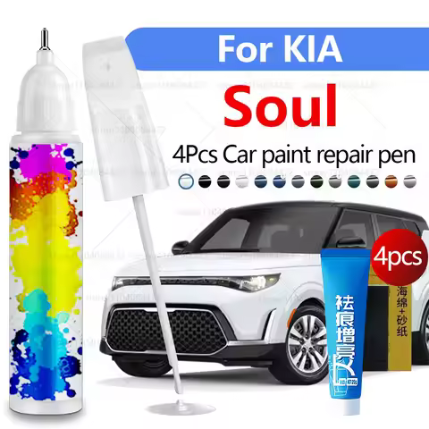 Car Paint Repair Pen For 2008-2025 KIA Soul Paint Scratch Repair Accessories 4PCS Blue AAP White SWP