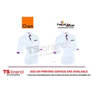 F1 Uniform Female Corporate Business Shirt  F12700 (COLOR: WHITE)