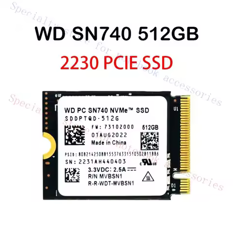 R+ FOR WD SN740 512GB M.2 2230 SSD NVMe PCIe4x4 For Steam Deck ASUS ROG Dell Laptop