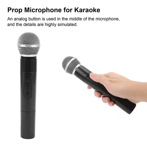 Plastic Prop Microphone Plastic Prop Microphone for Karaoke Dance Shows Practice Microphone Props fo