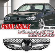 For Mercedes-Benz-CLK W209 2003-2009 CLK320 CLK500 CLK55 Front Diamond Star Style Black Grille, Car 
