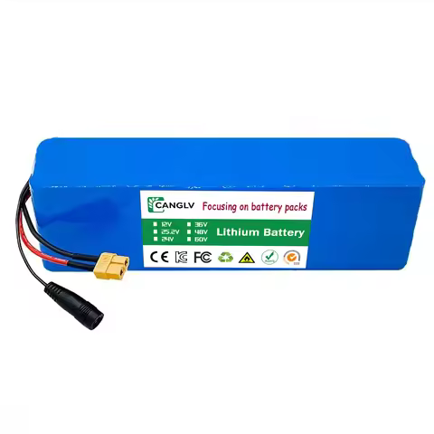 48V 100Ah 13S3P Lithium Battery Pack 1000W BMS 54.6V Charger Rechargeable for Electric Bike Bicycle 