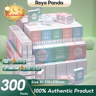 【100/200/300 Packs】 Royo Panda Handkerchief Tissue Pouch Portable Handkerchief Paper Mini Colorful P