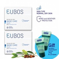 Eubos Basic Care Cream 100ml x2 FREE Hand Repair & Care...