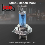 Lampu Depan Mobil H4 Halogen Super Terang 4000K Headlamp LED Mobil 60W
